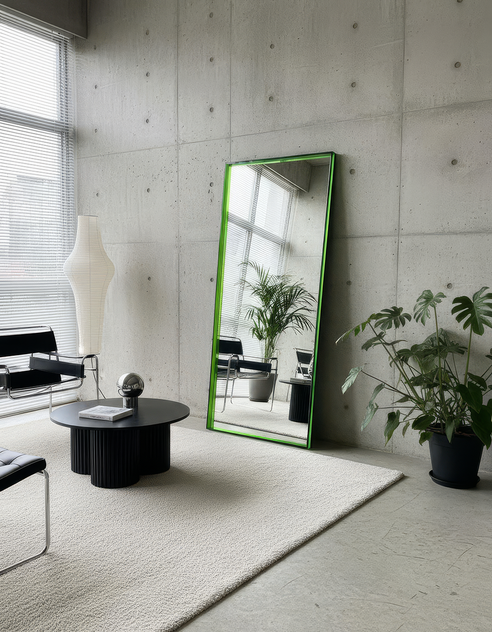 Mirror with acrylic edge - Vibrant Orange inspiration 4