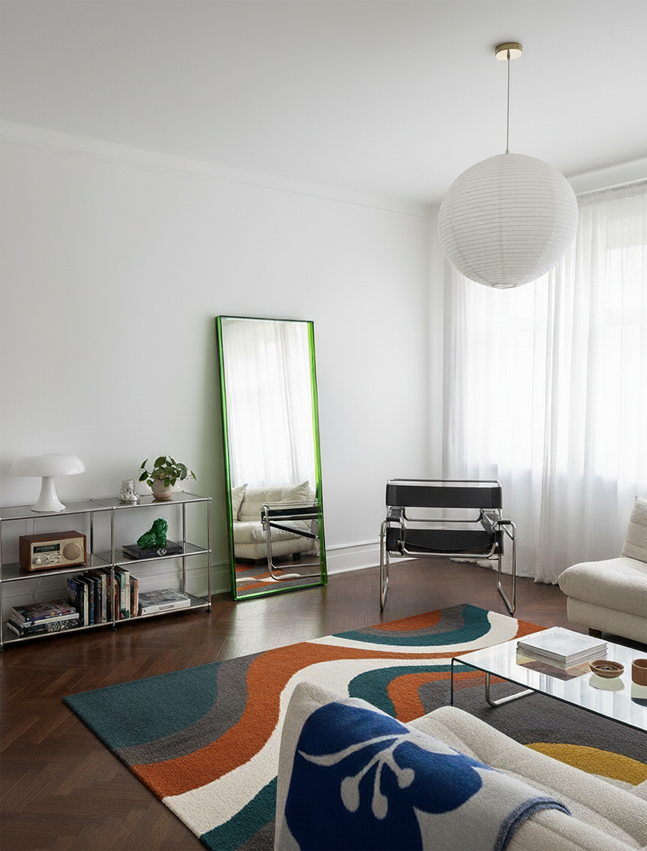 Mirror with acrylic edge - Vibrant Orange inspiration 6